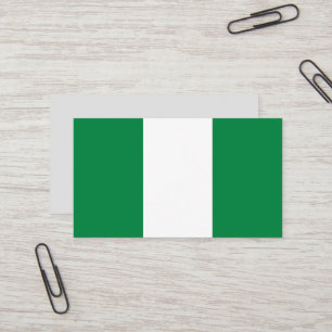 Cartão De Visita Bandeira da Nigéria