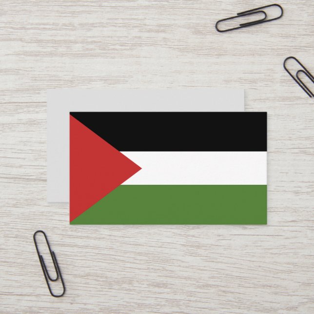 Cartão De Visita bandeira da Palestina (Frente/Verso In Situ)