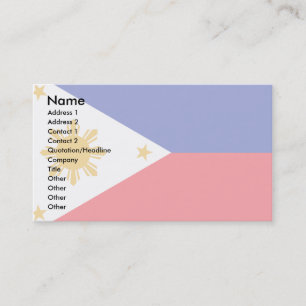 Cartão De Visita Bandeira das Filipinas