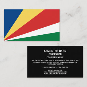 Cartão De Visita Bandeira das Seicheles, Bandeira de Seicheles