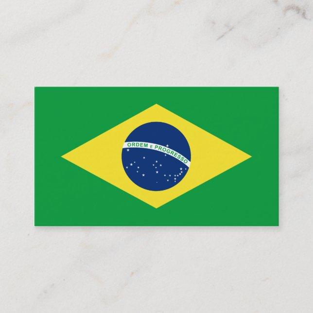 Cartão De Visita bandeira de Brasil (Frente)
