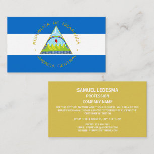 Cartão De Visita Bandeira de Managua & brasão, bandeira de
