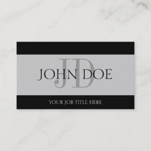 Cartão De Visita Bandeira de prata de YourJobTitle