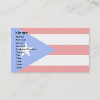 Cartão De Visita Bandeira de Puerto Rico