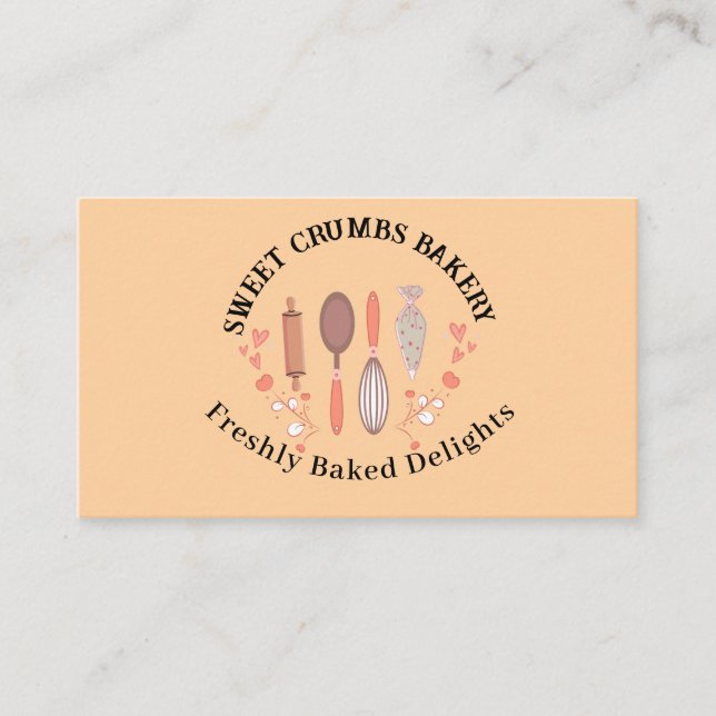 Cartão De Visita Bandeira de Utensílios para panificação e Cozinhar (Frente)