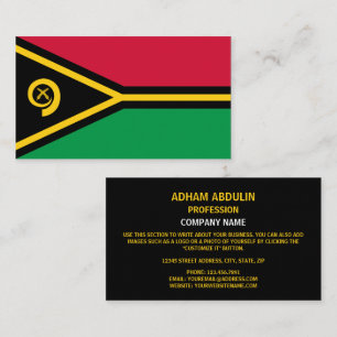 Cartão De Visita Bandeira de Vanuatuan, Bandeira de Vanuatu