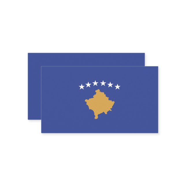 Cartão De Visita Bandeira do Kosovo (Frente/Verso In Situ)