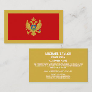 Cartão De Visita Bandeira do Montenegro, Bandeira do Montenegro