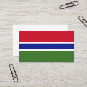 Cartão De Visita Bandeira Gâmbia