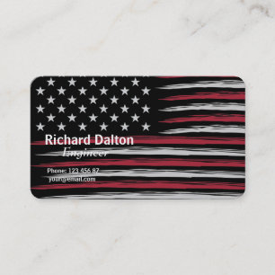 Cartão De Visita Bandeira Grunge USA