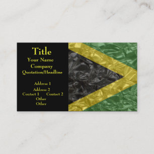 Cartão De Visita Bandeira jamaicana - enrugada