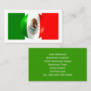 Cartão De Visita Bandeira mexicana