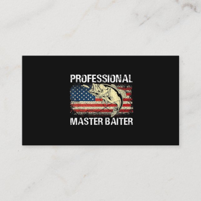 Cartão De Visita Bandeira Retro-Americana do Master Baiter Profissi (Frente)