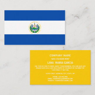 Cartão De Visita Bandeira salvadorenha, Bandeira de El Salvador