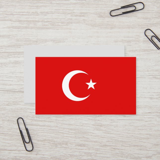 Cartão De Visita Bandeira turca (Frente/Verso In Situ)