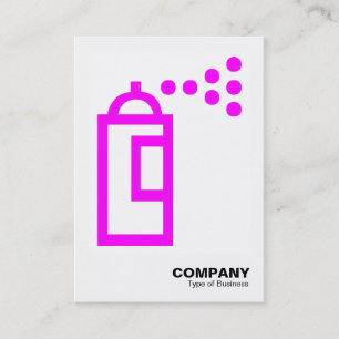 Cartão De Visita Bandeja de pulverização - Magenta em branco