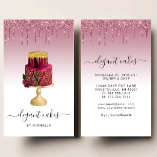 Cartão De Visita Banheira de Burgundy com Glitter de Casamento