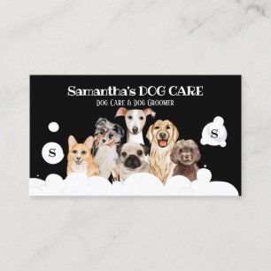 Cartão De Visita Banho de Cadeira para Pet Salon Spa Cachorro