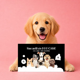 Cartão De Visita Banho de Cadeira para Pet Salon Spa Cachorro
