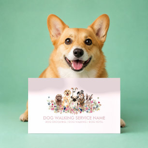 Cartão De Visita Banho Tosa Cachorro Único Pet Rosa
