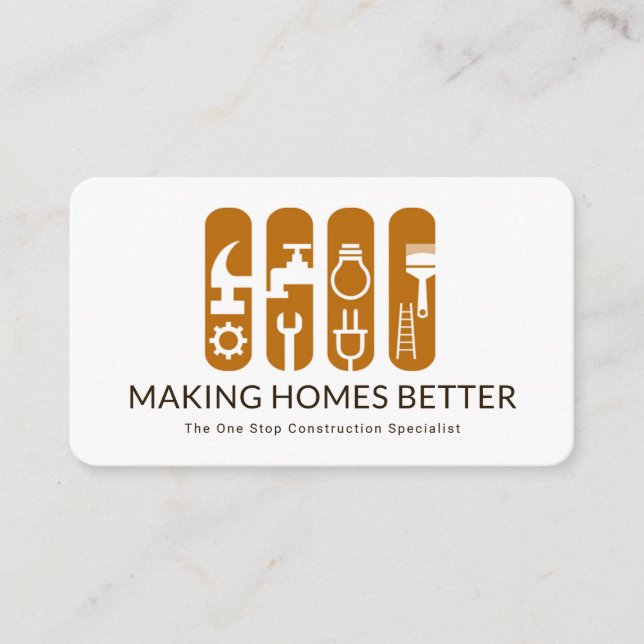 Cartão De Visita Banner de Ferramentas de Dispositivos de Construçã (Frente)