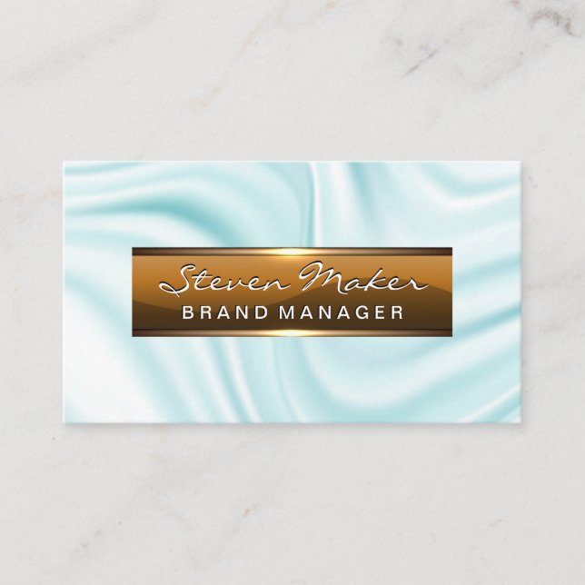 Cartão De Visita Banner Metálico de Alto Glosso | Draparia de Seda (Frente)