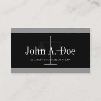 Cartão De Visita Banner Preto do Procurador