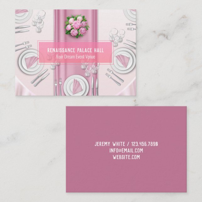 Cartão De Visita Banquet Hall Catering (Frente/Verso)