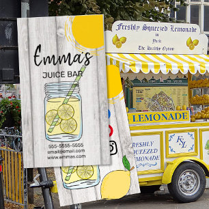 Cartão De Visita bar de café limonada de limão de café solarinho
