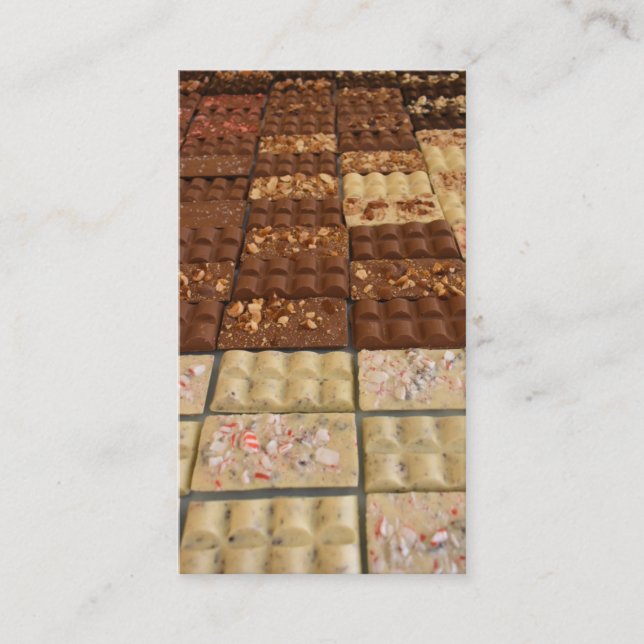 Cartão De Visita Bar de chocolate Chocolatido Compro pasteleiro Che (Frente)