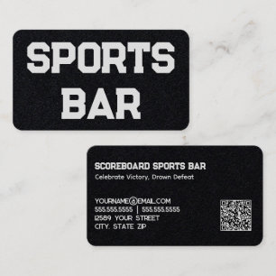 Cartão De Visita Bar de Esportes QR Personalizado