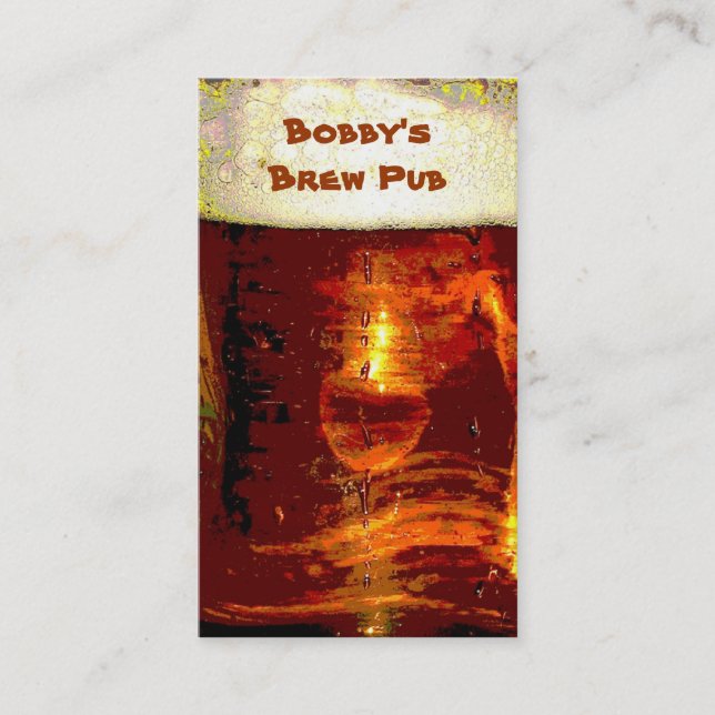 Cartão De Visita Bar de fermentação (Frente)