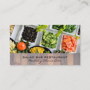 Cartão De Visita Bar de salada  Culinário