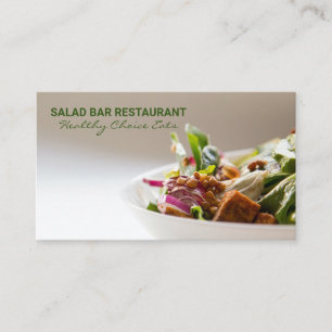Cartão De Visita Bar de salada Culinário