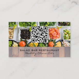 Cartão De Visita Bar de salada  Culinário  Código QR