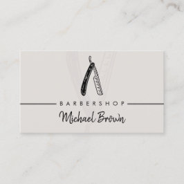 Cartão De Visita Barba de bigode de cinza rasgada