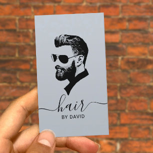 Cartão De Visita Barbearia de Estilo de Cabelo de Moda