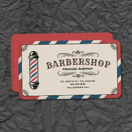 Cartão De Visita Barbearia Estética Vintage