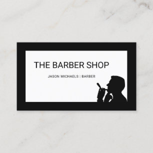 Cartão De Visita Barbearia Mínima e Barbershop Simples
