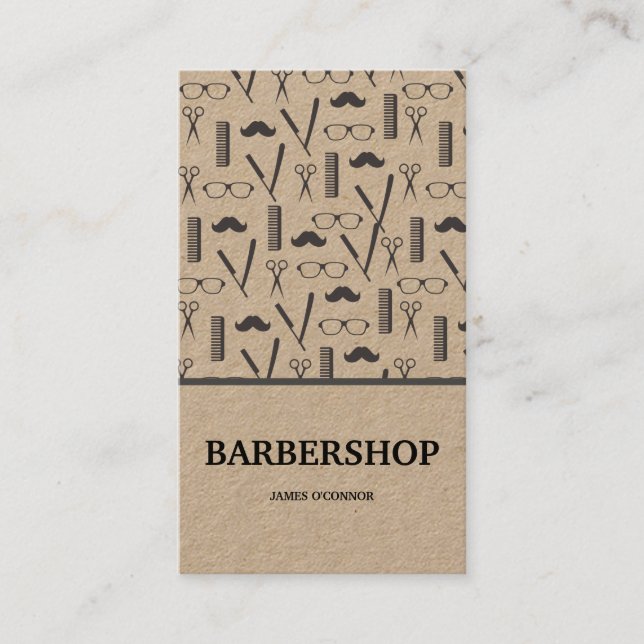 Cartão De Visita Barbearia Mínima Limpa (Frente)