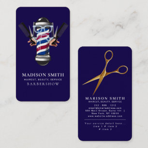 Cartão De Visita Barbearia Minimalista Profissional Barbearia Rústi