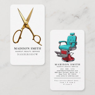 Cartão De Visita Barbearia Minimalista Profissional Barbershop Rúst