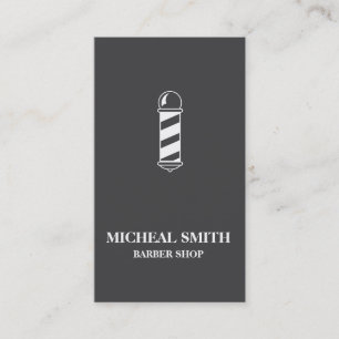 Cartão De Visita Barbearia Minimalista Simples