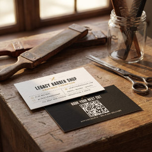 Cartão De Visita Barbearia Moderna a Ouro