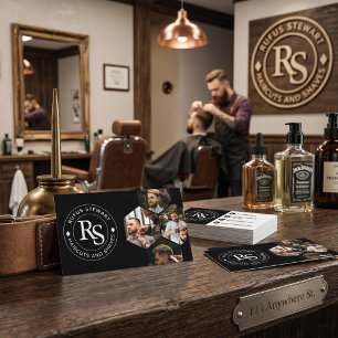 Cartão De Visita Barbearia Moderna Preta