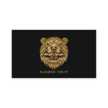 Barbearia Profissional Minimalista Castor Dourado