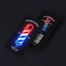 Barbearia Retro Glow Vermelho Branco Azul Pólo de