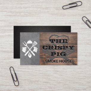 Cartão De Visita Barbecue   Chapéus e ferramentas de chef