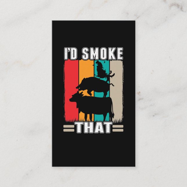 Cartão De Visita Barbecue De churrasco Com Fio De Galinha De Porco (Frente)