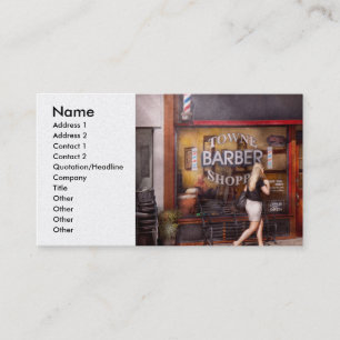 Cartão De Visita Barbeiro - Barbearia - Hora de cortar o cabelo